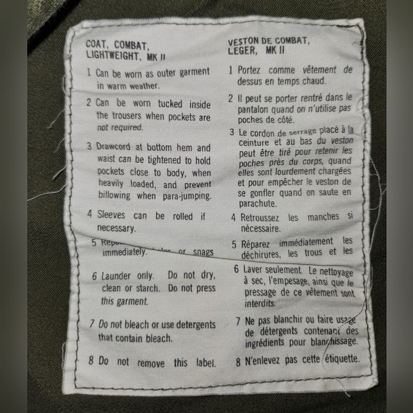 Vintage Coat, Combat, Lightweight, MK 2 - Picture 3 of 7